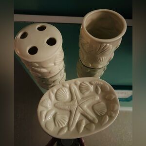 Bathroom  counter set.